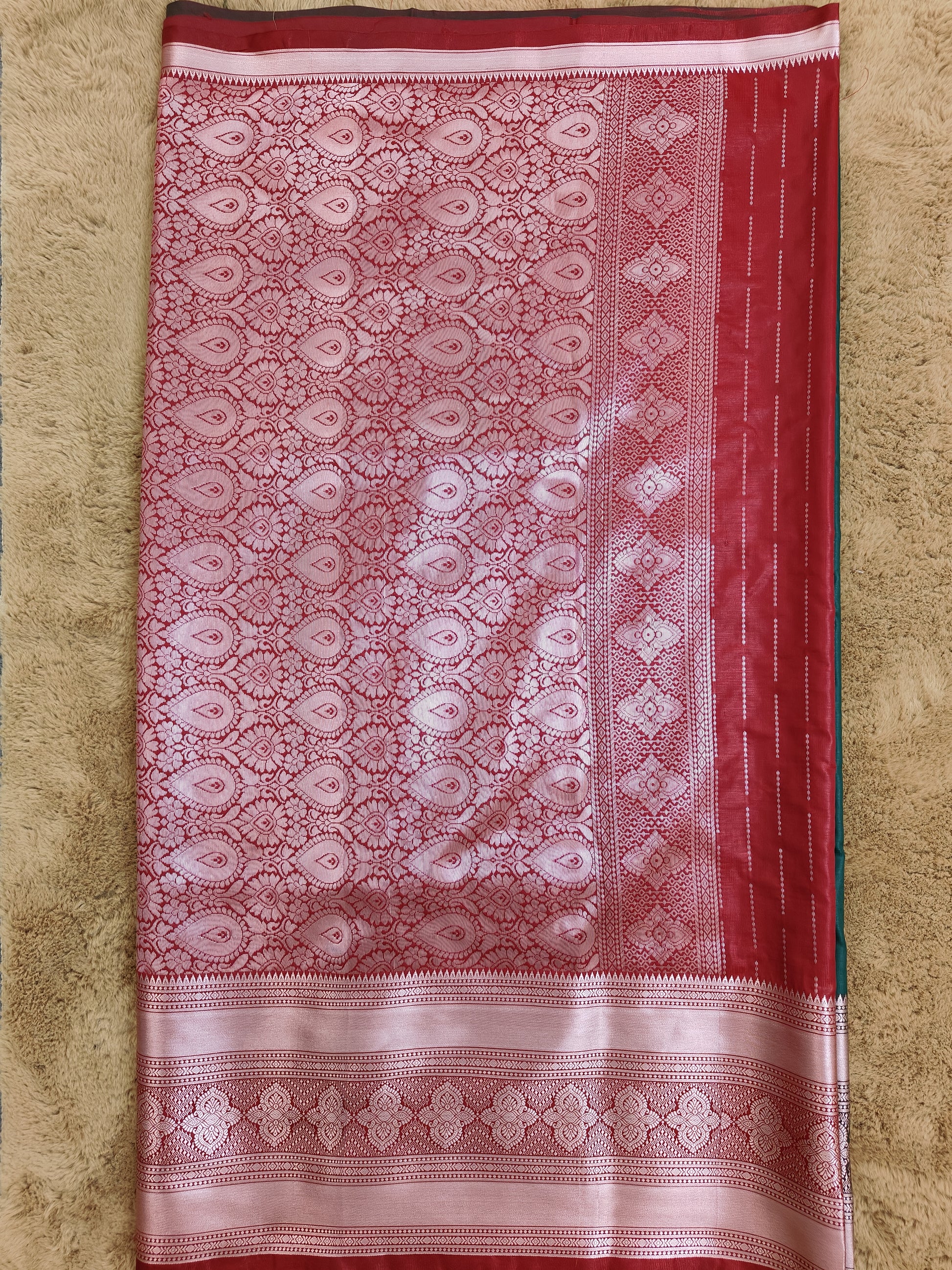 Kalanjali-Dark Green Colour Chiniya Silk Banarasi Saree