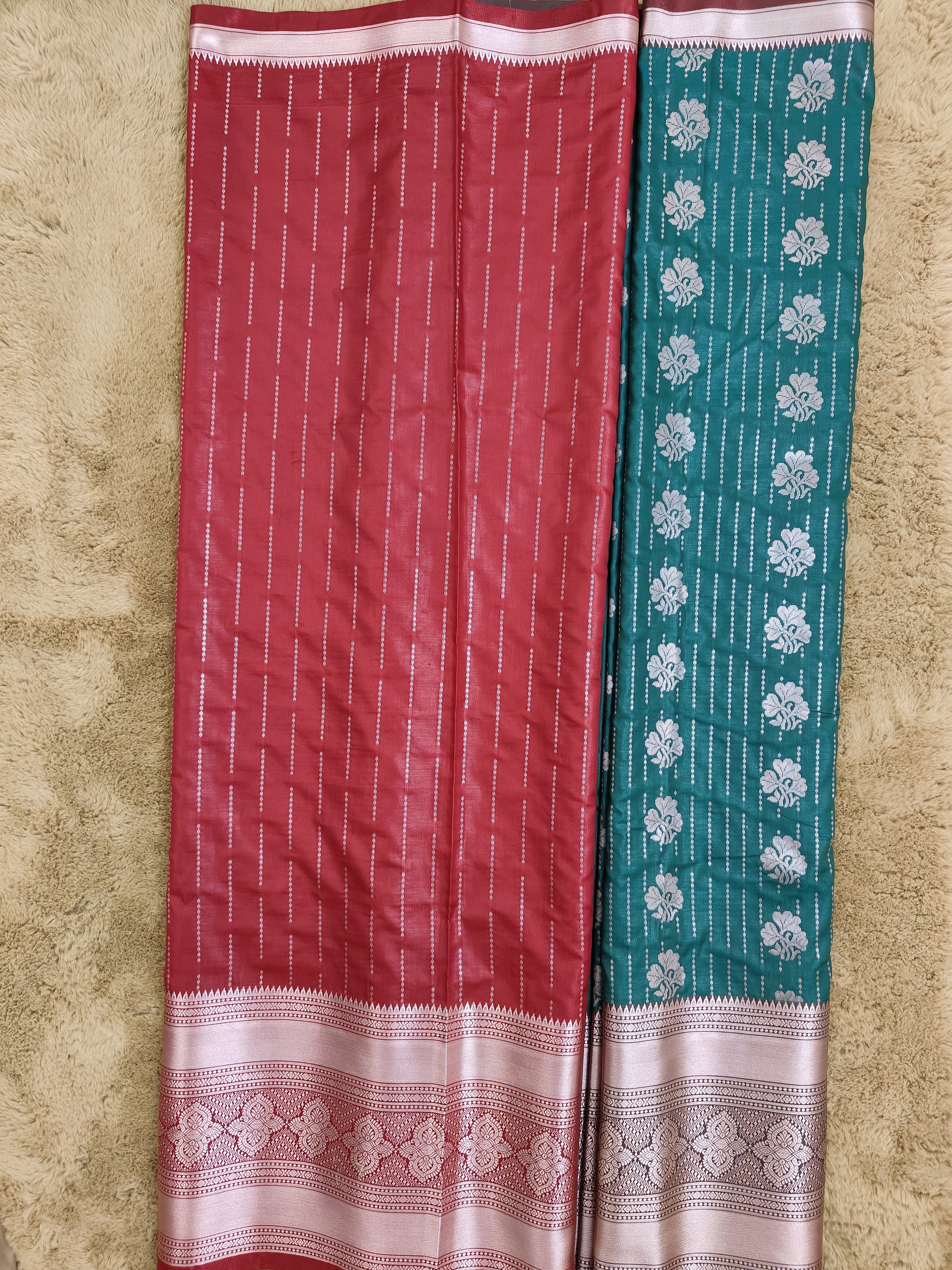 Kalanjali-Dark Green Colour Chiniya Silk Banarasi Saree