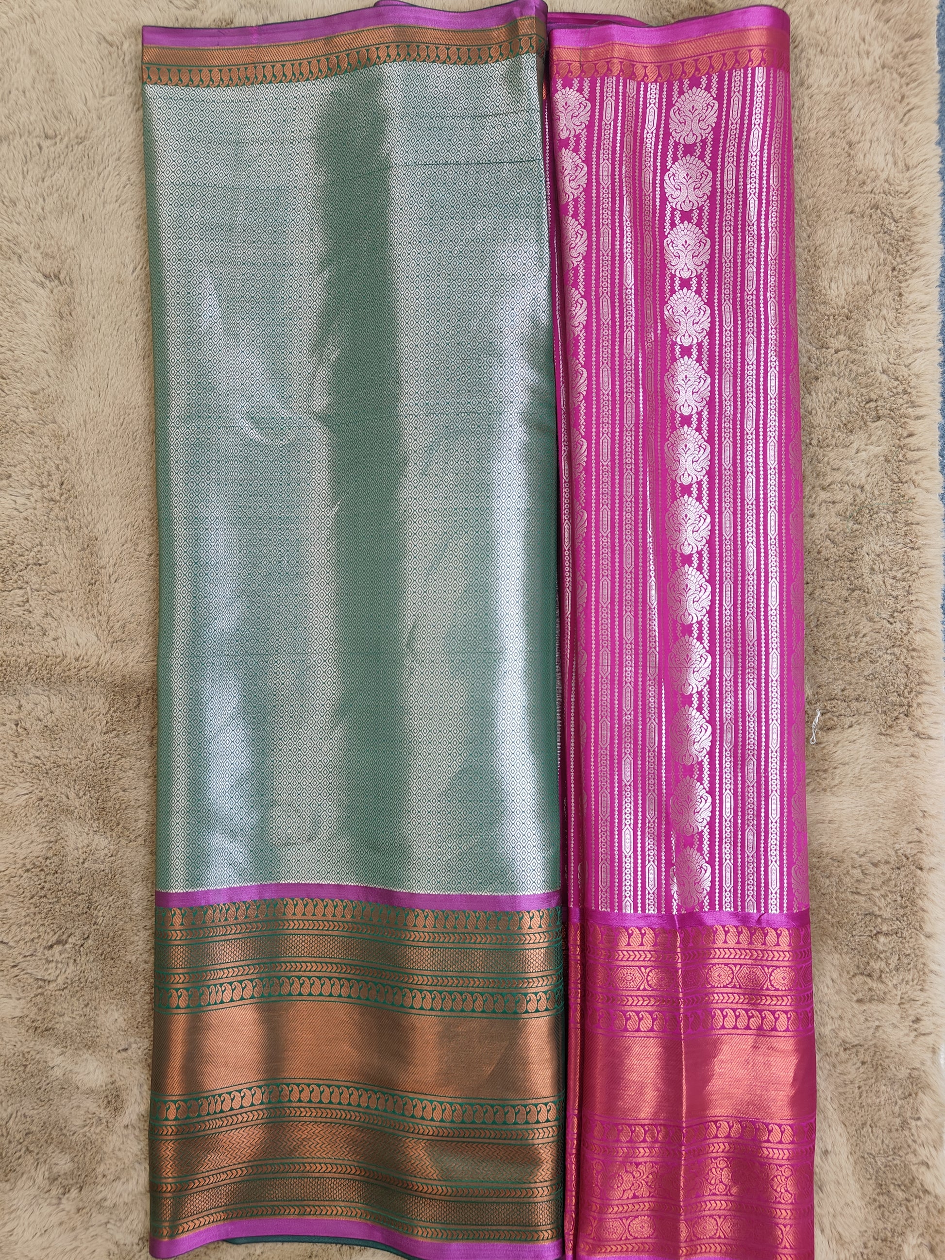 Kalanjali Ambose-Magenta Colour Chiniya Silk Banarasi Saree Blouse
