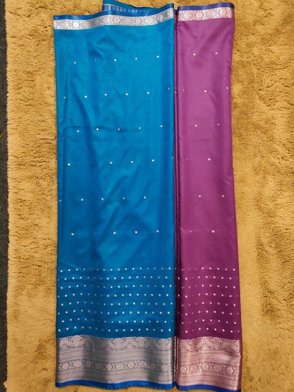 Naman Booti-Magenta Colour Soft Silk Banarasi Saree Blouse