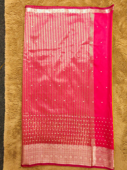Naman Booti-Yellow Colour Soft Silk Banarasi Saree Pallu